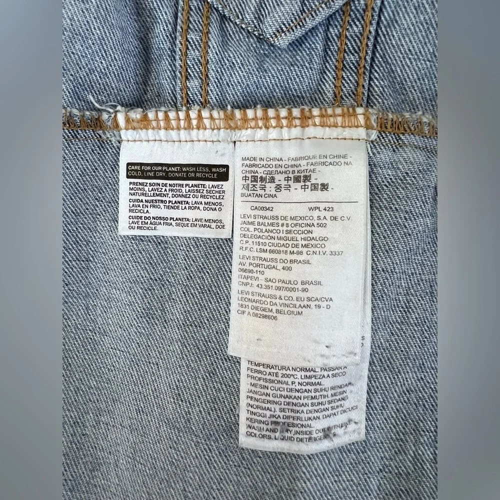 Levis Jacket Mens Sz Small Blue Vintage Premium Jean‎ Denim Trucker Cotton